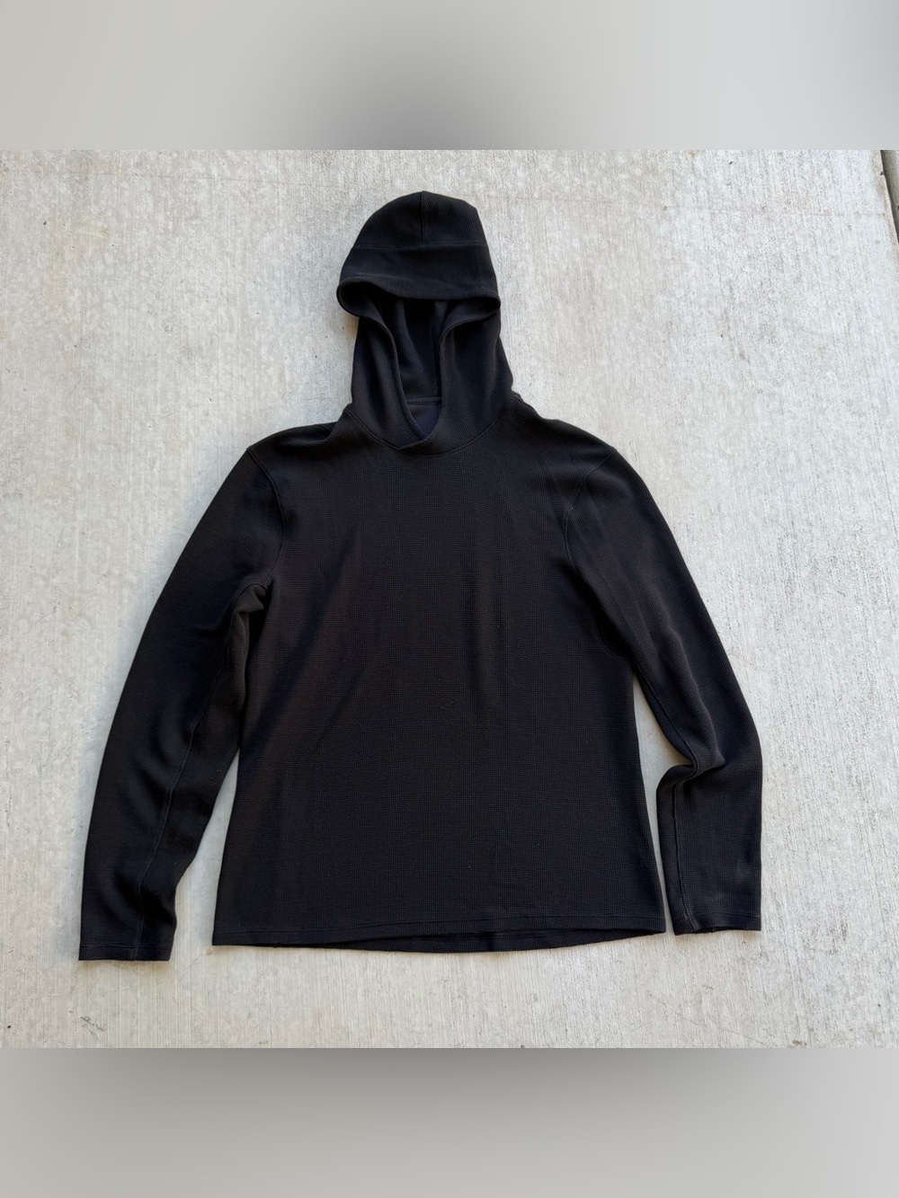Lululemon Shift Stitch Hoodie Men Size Medium Waffle Stretch Active Black